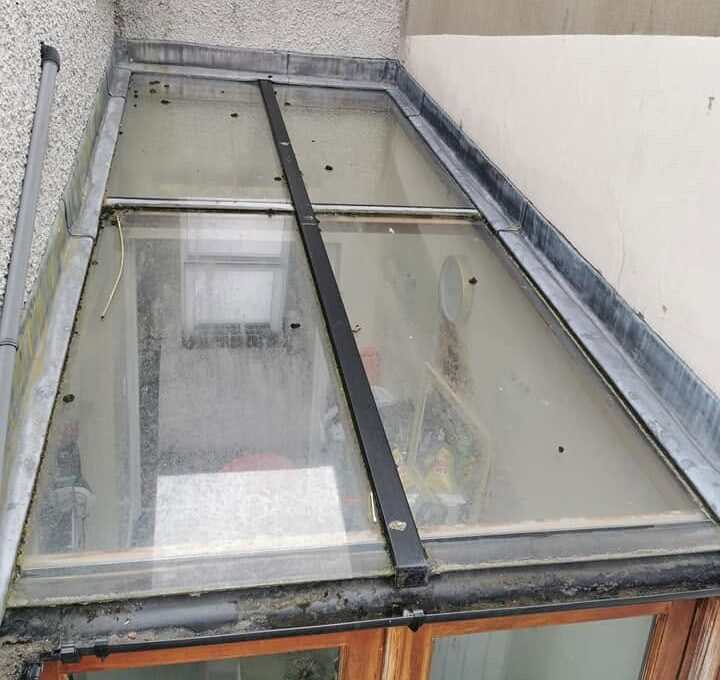 Before Roof window cleaning